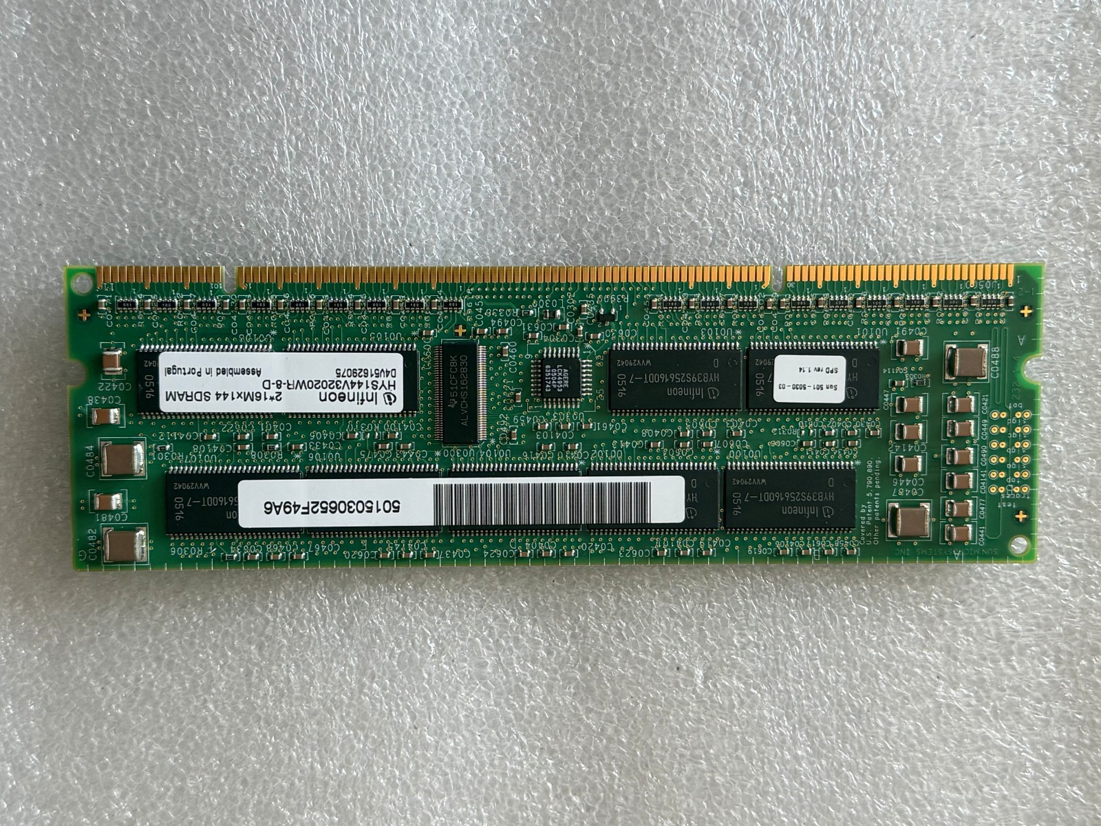 Infineon HYS144V32020WR-8-D (512MB SDRAM) Memory Module   Sun PN 501-5030-03 NEW