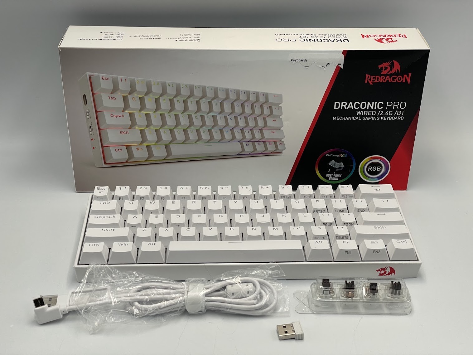 Redragon DRACONIC MCK530 PRO Mechanical Gaming Keyboard - White