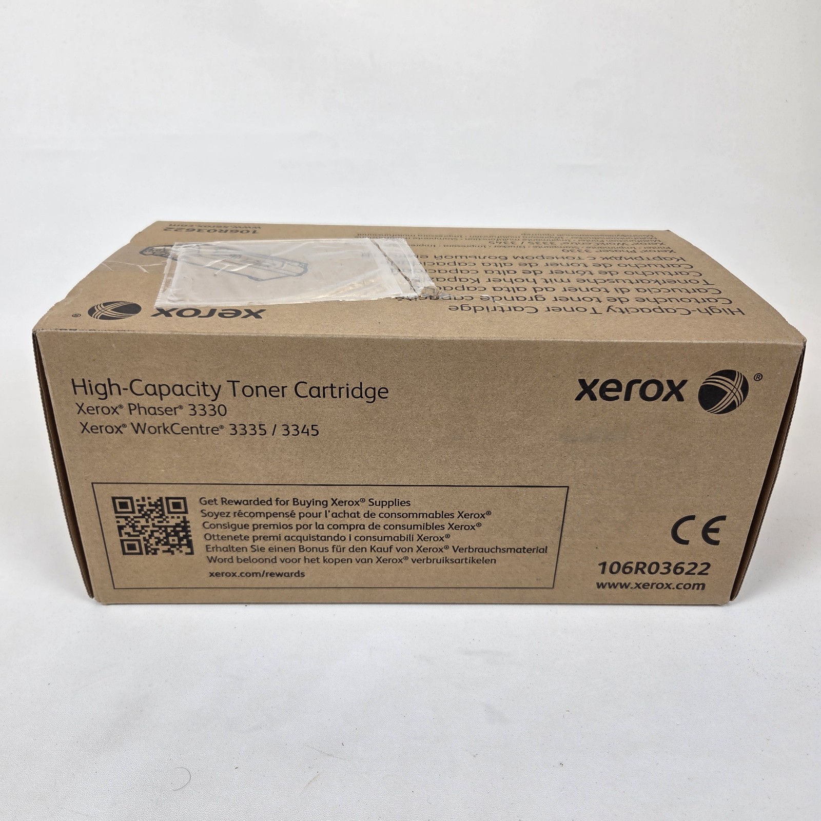 Genuine Xerox 3330/3345 +3335 HighYield Black Toner Cartridge 106R03622 Open Box