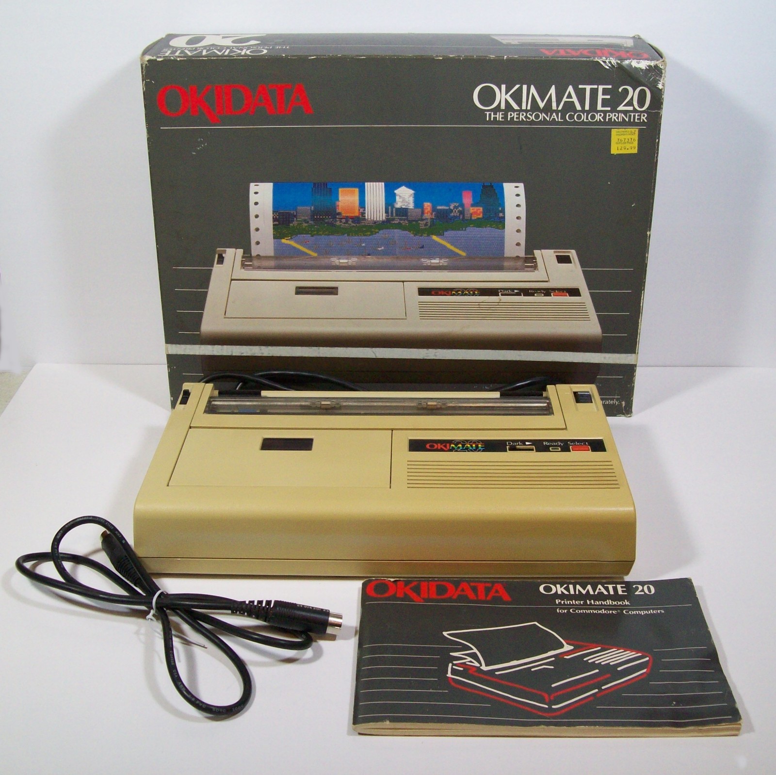 Okimate 20 Color Printer w/ Box Commodore Atari Okidata See Self Test Video 1986