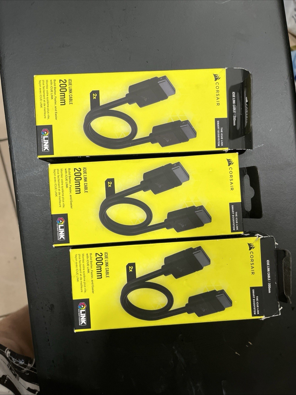 Corsair iCUE LINK 200mm Cables – Lot of 6 (Open Box)