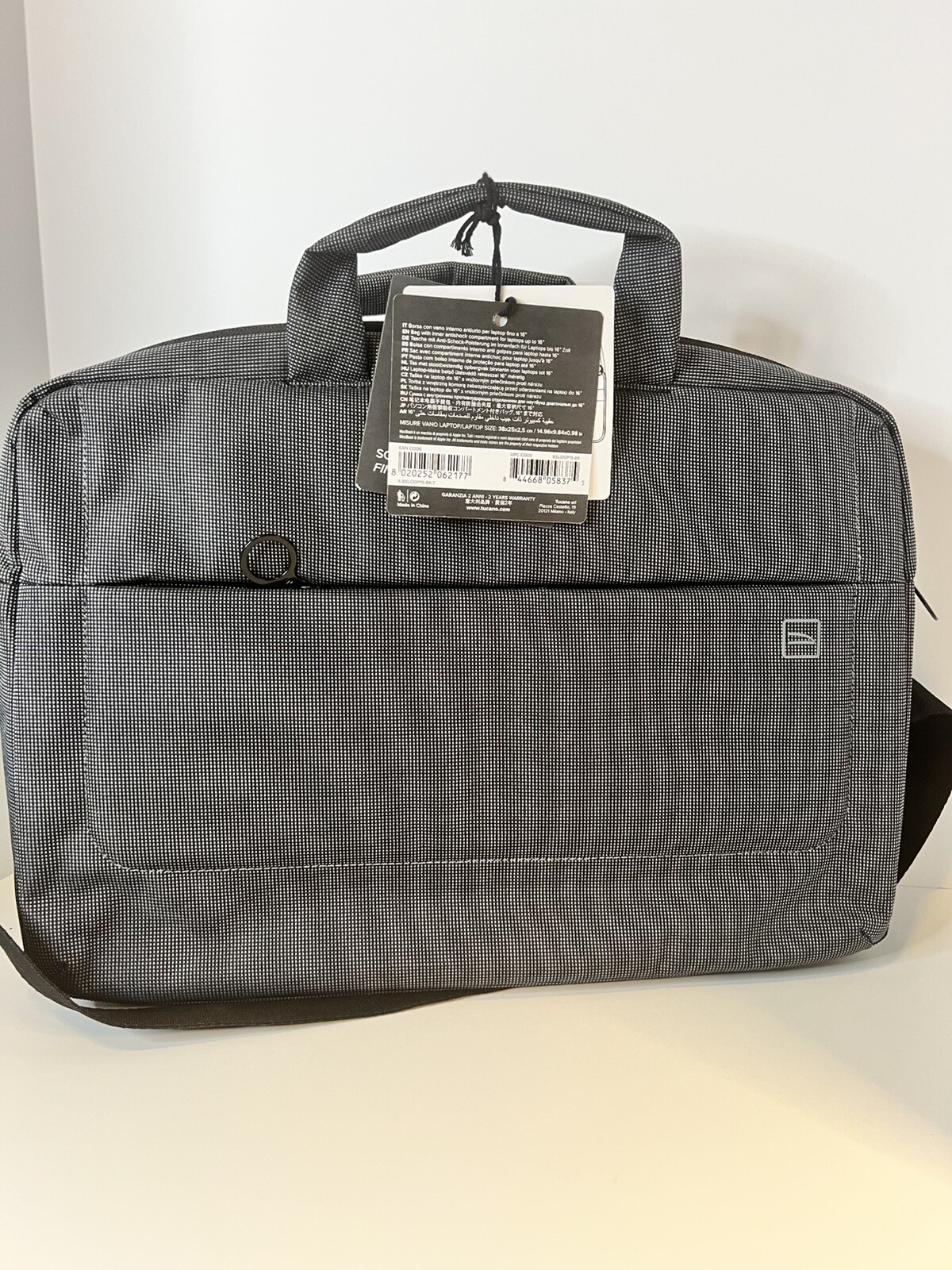 Tucano Loop Slim 15.6 " Laptop/MacBook Pro 16" Brief (Black) NEW