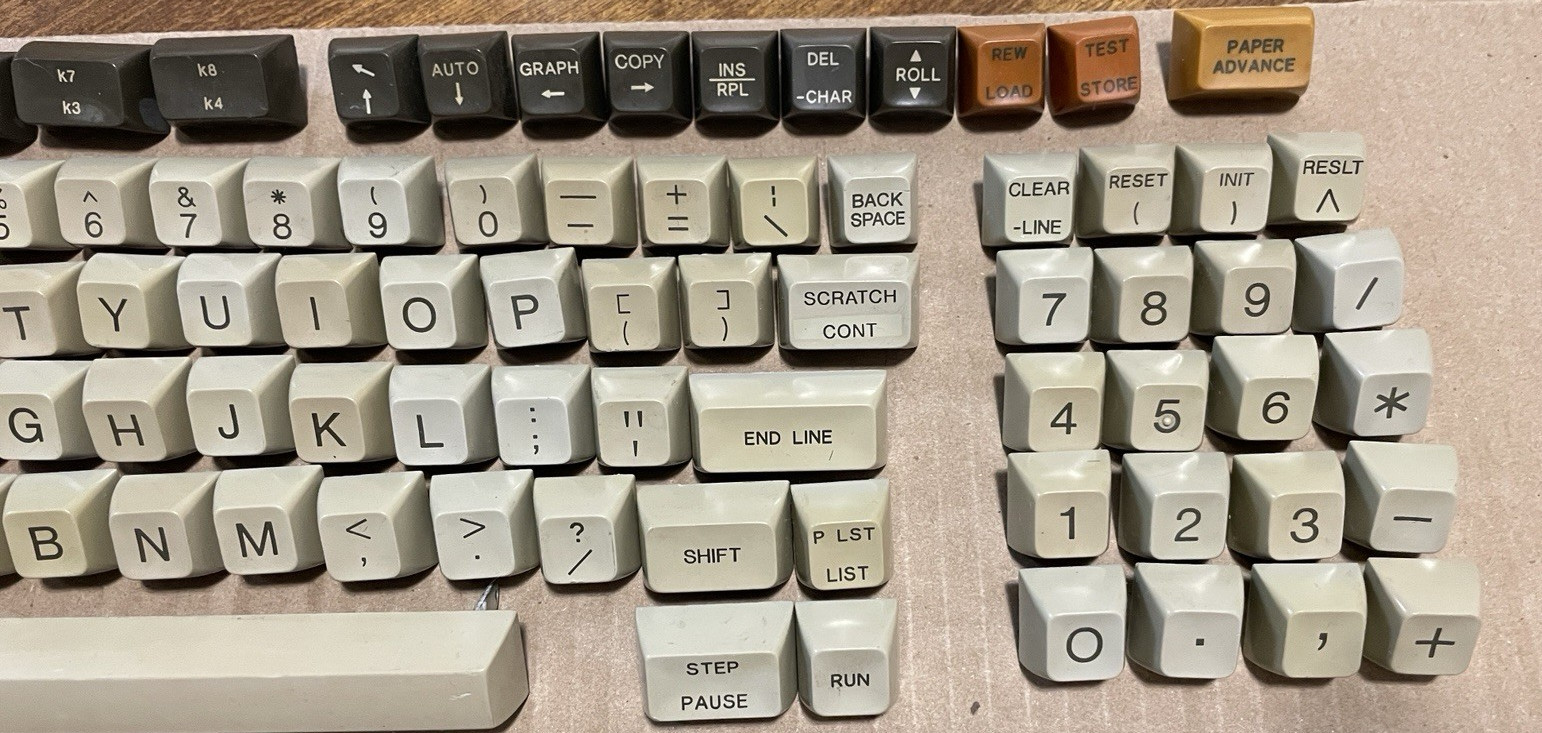 HEWLETT PACKARD HP 85 A/B COMPUTER  KEYCAP SET