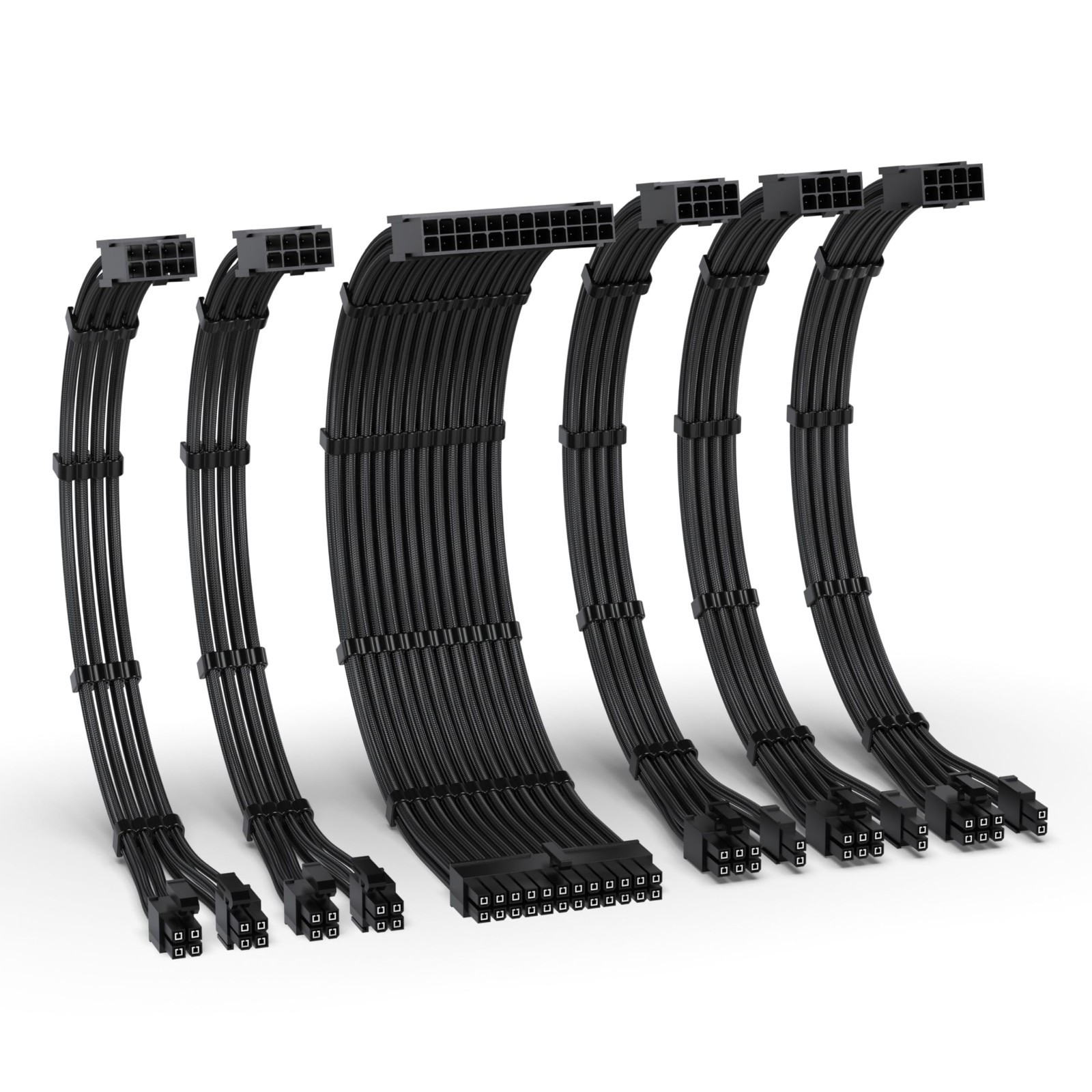 EZDIY-FAB 16AWG PSU Extension Kit, 300MM, 24-Pin/2Xeps/3Xpcie, Black