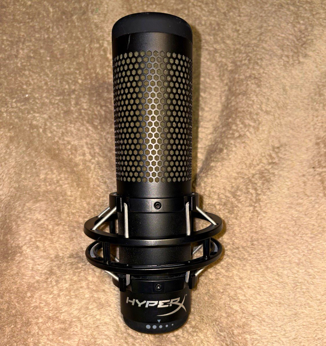 HyperX QuadCast USB Condenser Microphone Black with Shock Mount, Freestanding