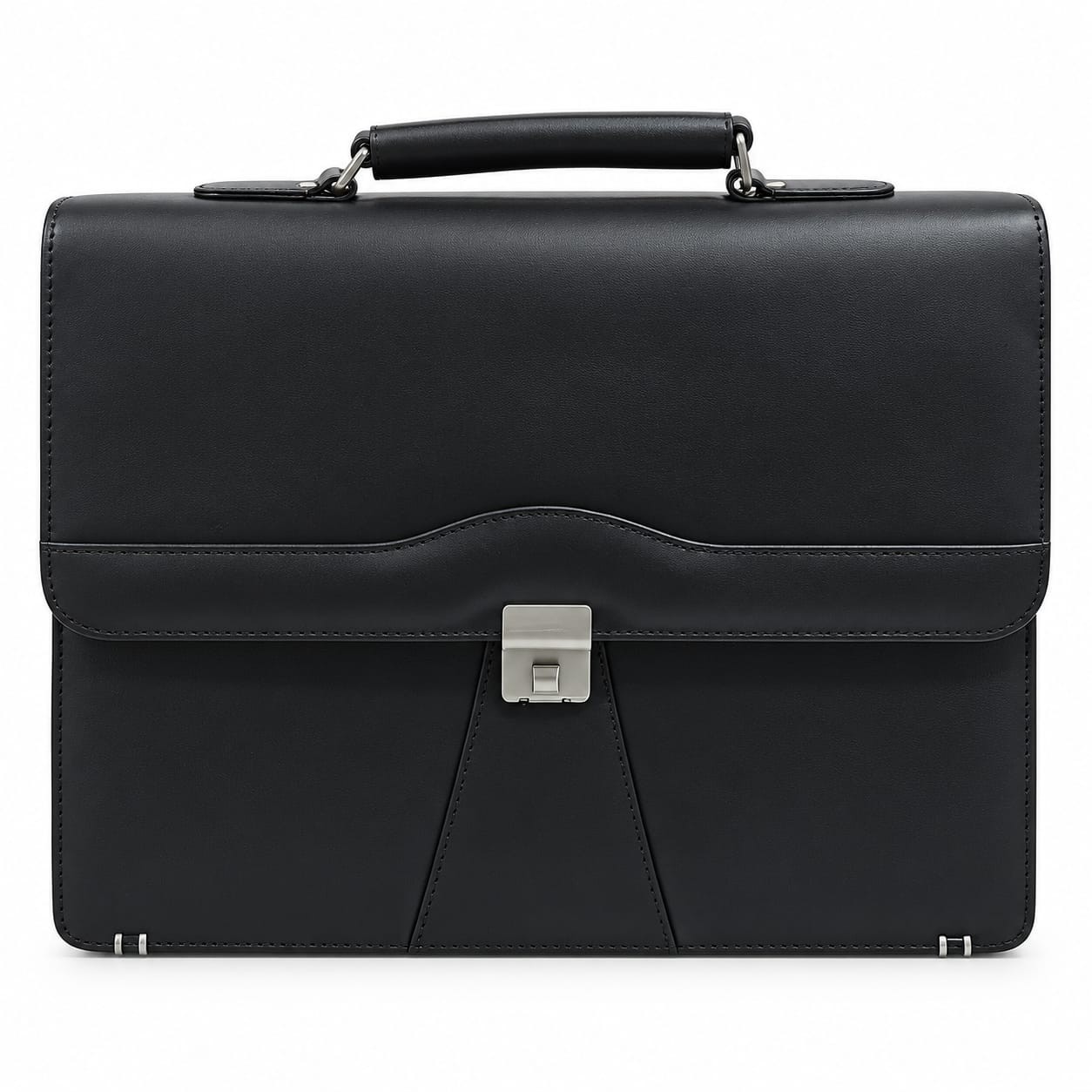 Men's Leather Briefcase Laptop Bag Business Office Attache Case Locking
