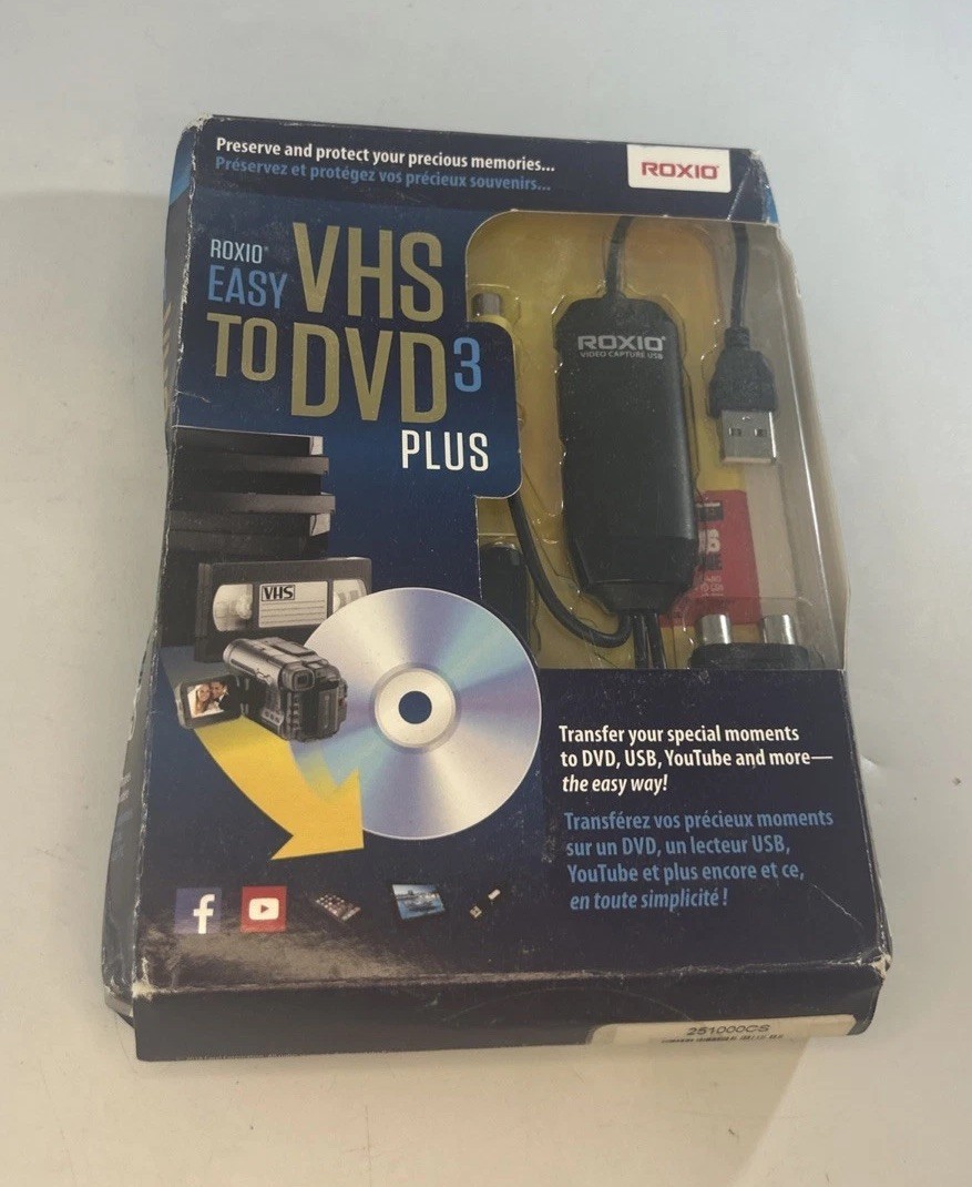 Roxio Easy VHS to DVD 3 Plus Converter to DVD, USB, YouTube – Digitize Videos