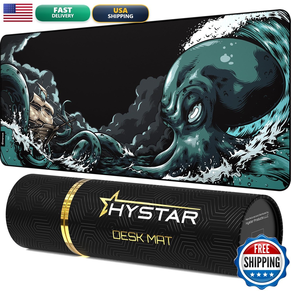 Hystar Extended Gaming Mouse Pad XXL 36" x 16" 5mm Thick, Waterproof Surface