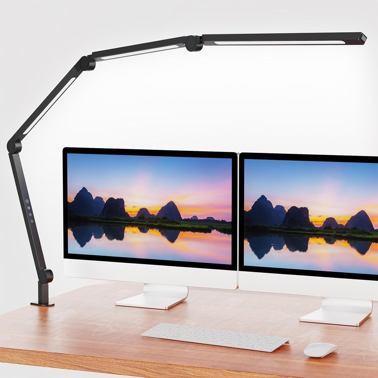 Bright LED Desk Lamp with Clamp,Eye Caring Architect Led Desk Lights with Adjust