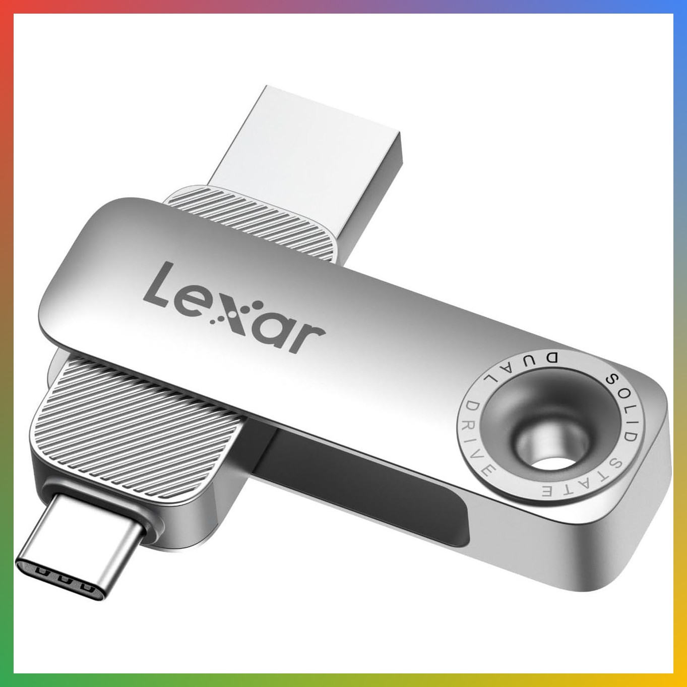 128GB USB C USB A Dual Flash Drive Metal 400MBs Read 360MBs Write Portable