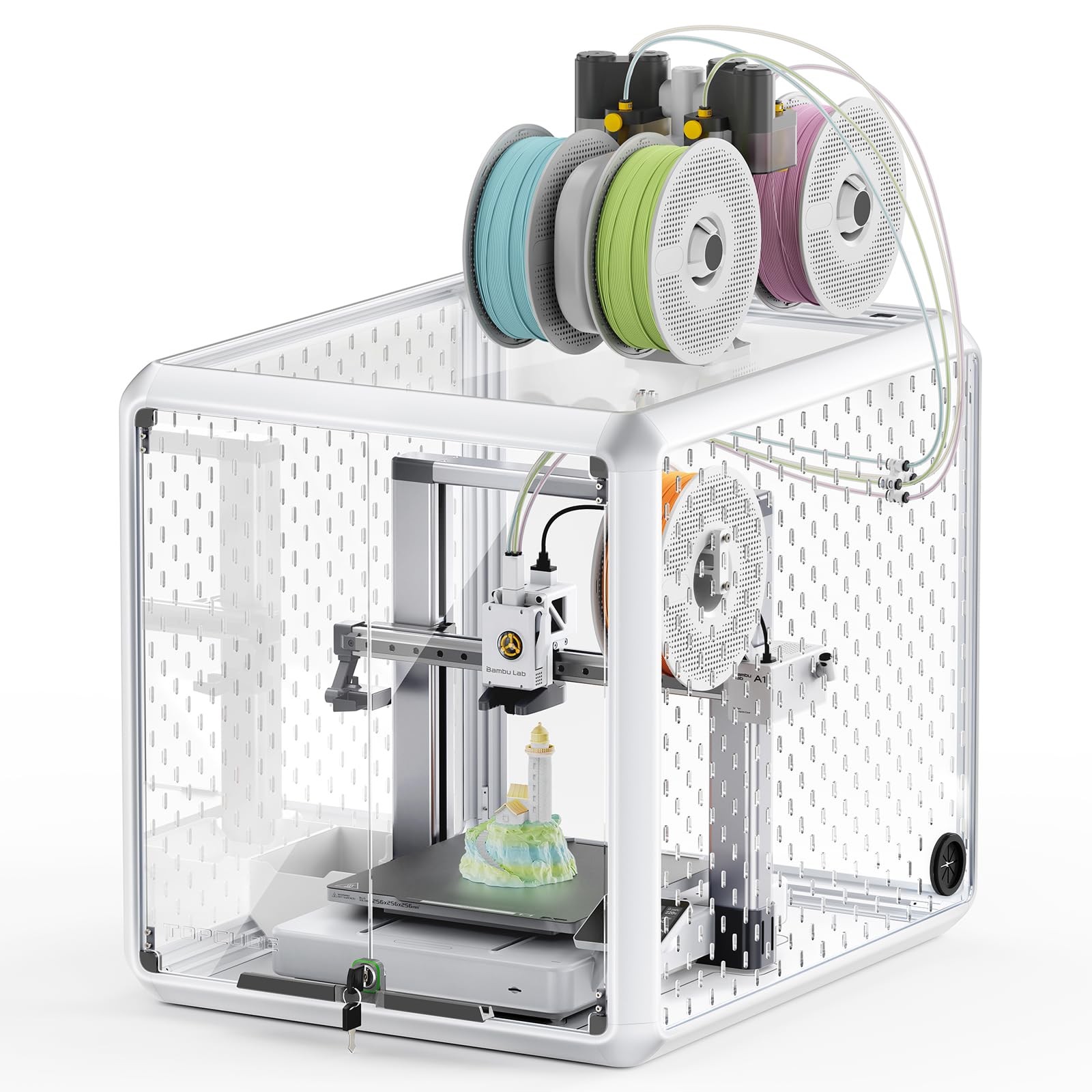 TOPCUBE F2 SE Acrylic 3D Printer Enclosure for Bambu Lab A1 and A1 Combo