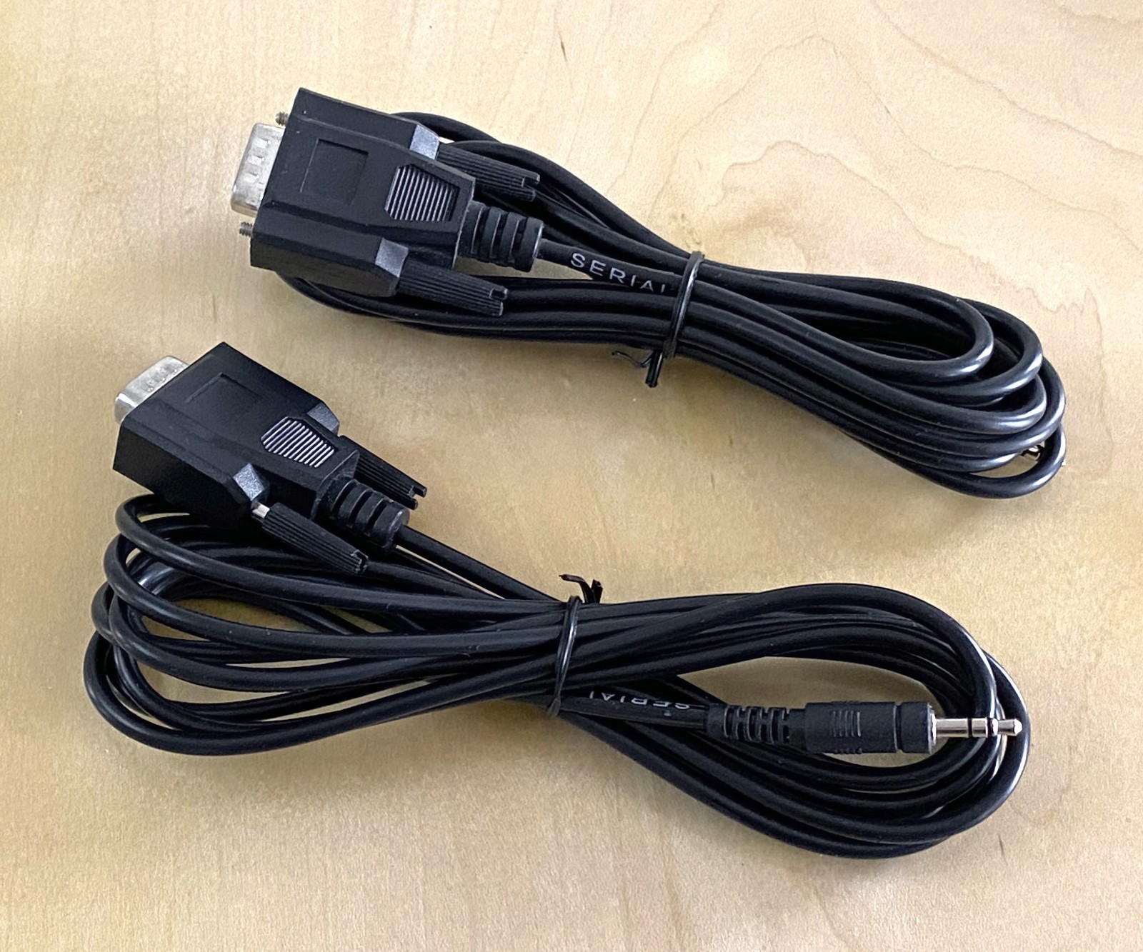 Qty 2 - Extra Long 10ft (3m) DB9 to 3.5mm Serial Cables, Control & Configuration