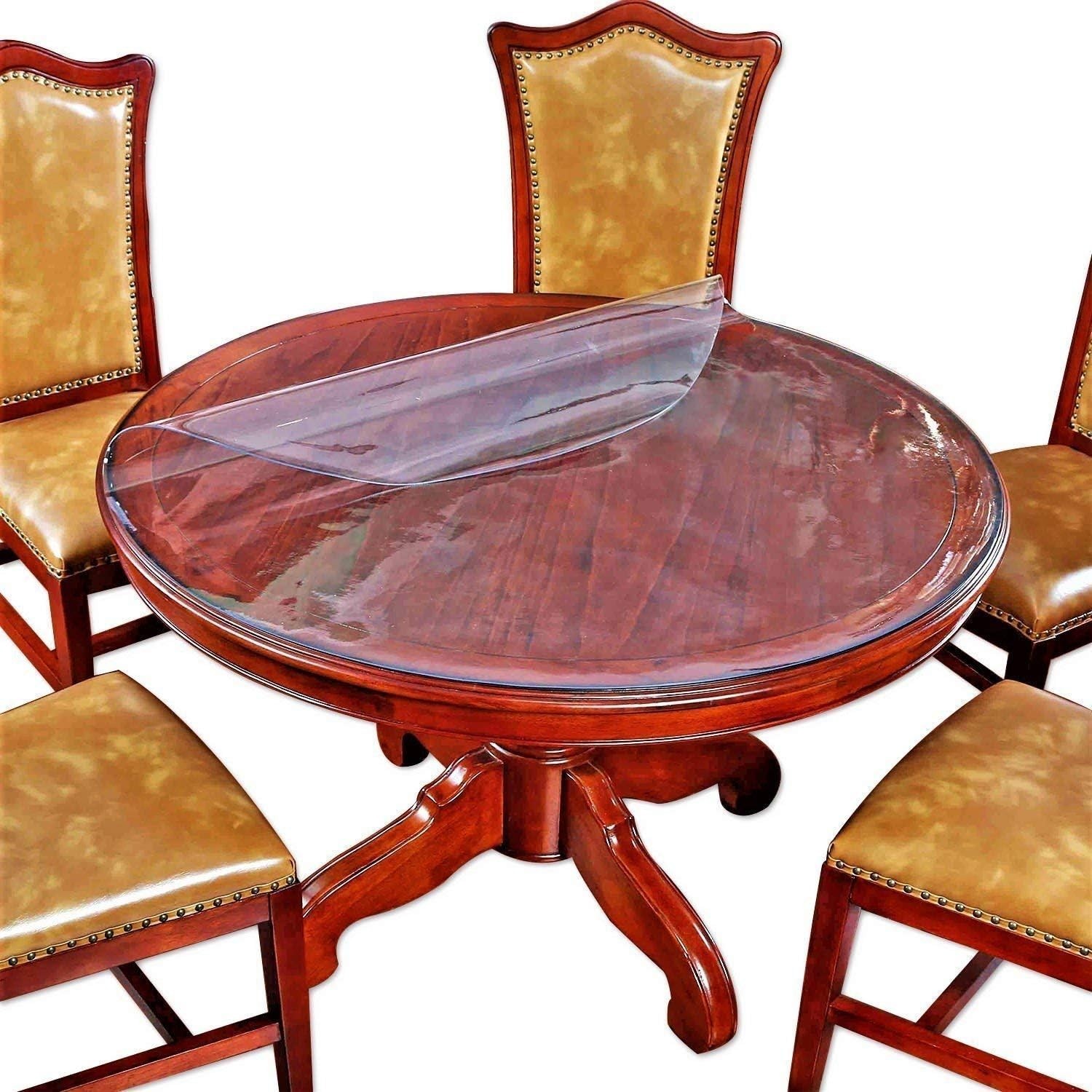 Clear Round Table Protector 22 Diameter 56cm Waterproof Cover Pad Mat Desktop