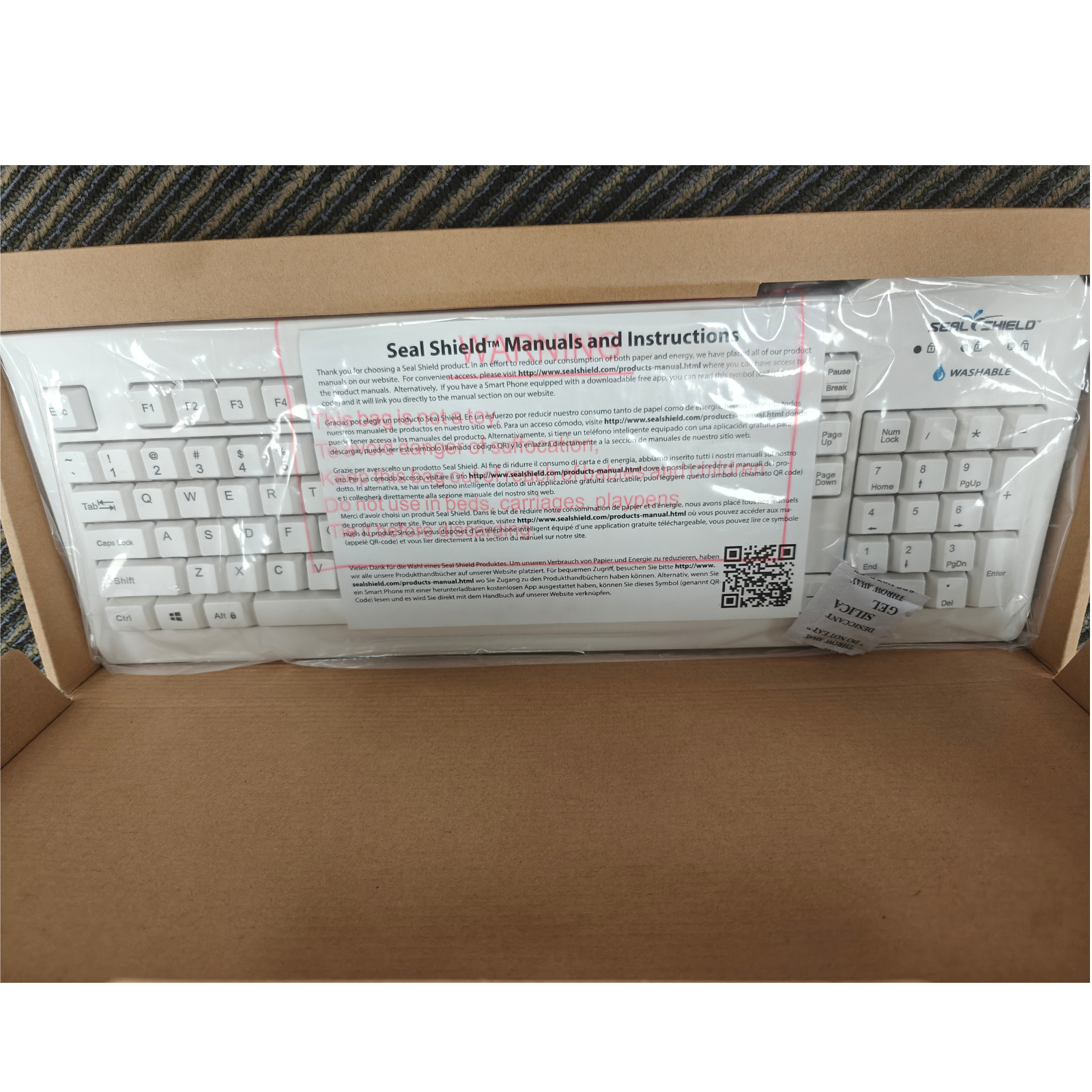 Seal Shield Silver Seal Medical Grade Keyboard White USB Washable SSWKSV207 r4