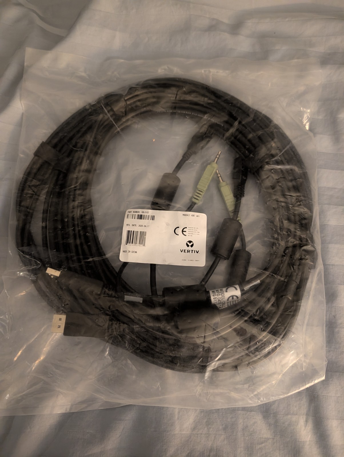 Vertiv Avocent CBL0107 Dual Display Port KVM Cables 10ft