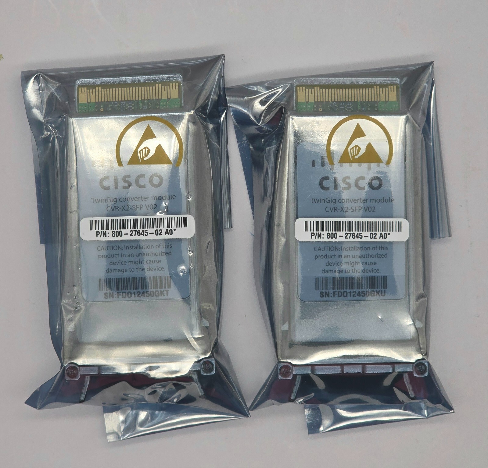 Cisco TwinGig Converter Module CVR-X2-SFP V01/02 *New* Lot of 2