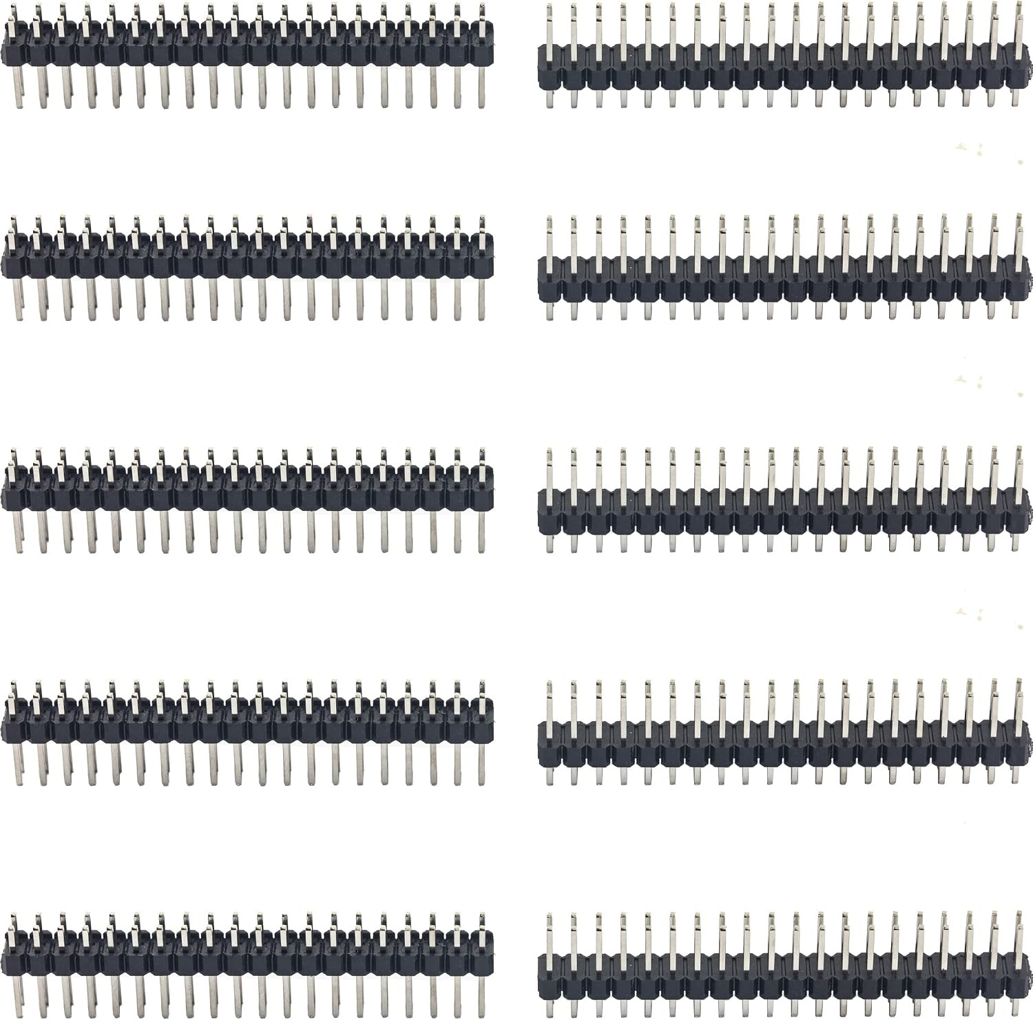 10Pcs Break-Away 0.1" 2X20 Pin 40Pin Strip Dual Male Headers for Raspberry Pi