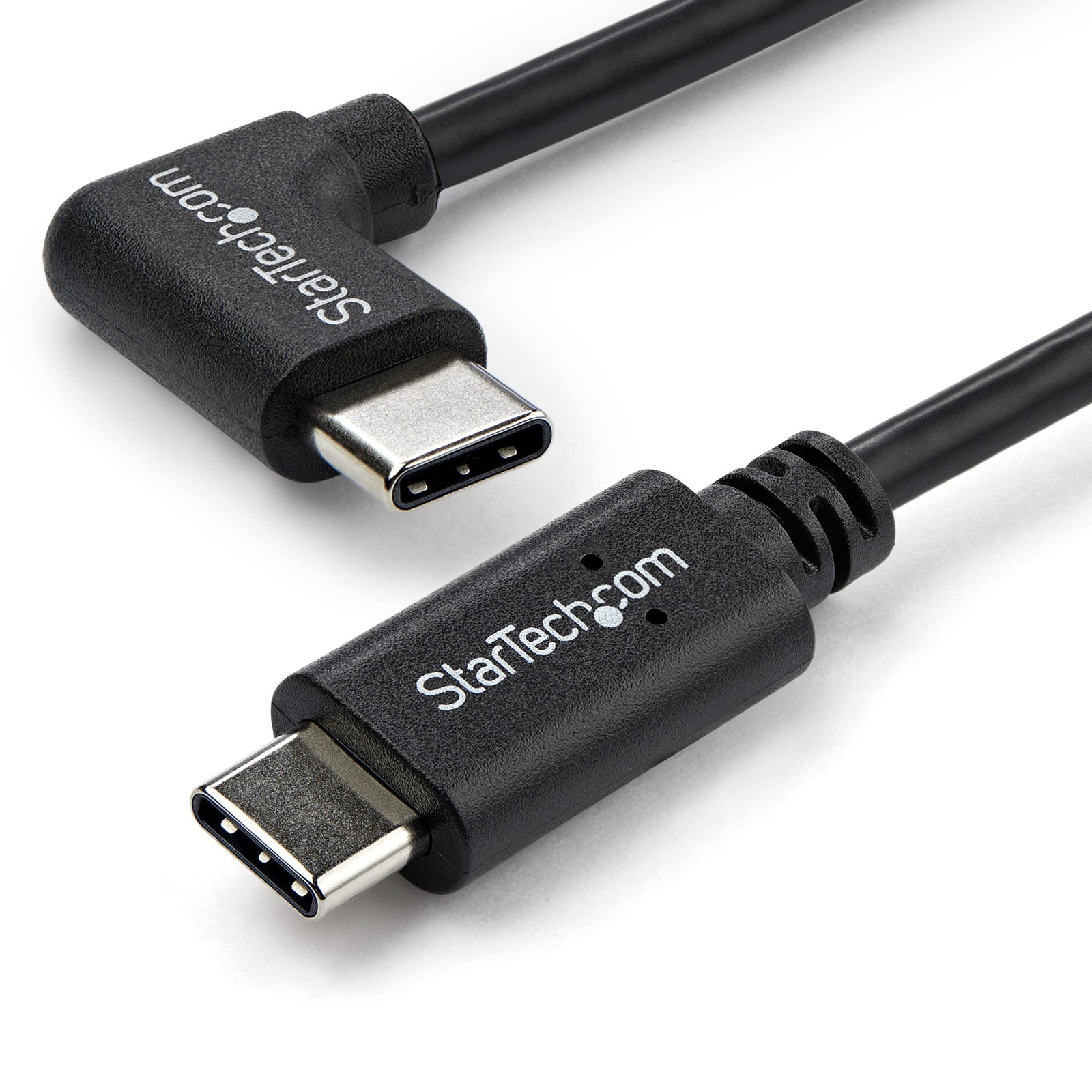 StarTech.com Right Angle USB-C Cable - 1m / 3 ft - 3 ft/ 1 m, Black 