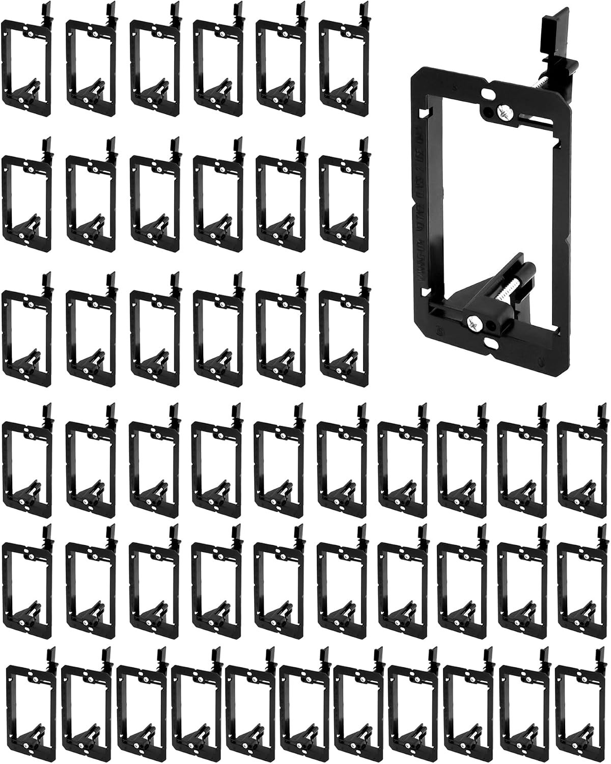 50 Pack Low Voltage Mounting Bracket 1-Gang Drywall Wall Plate w/Screws