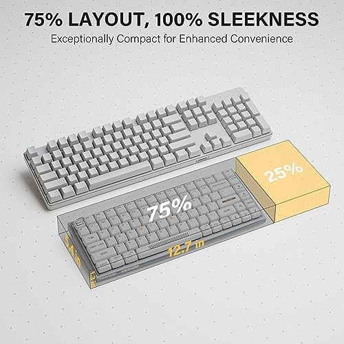 DARK BLUE - DURGOD K710 WIRELESS MECHANICAL KEYBOARD
