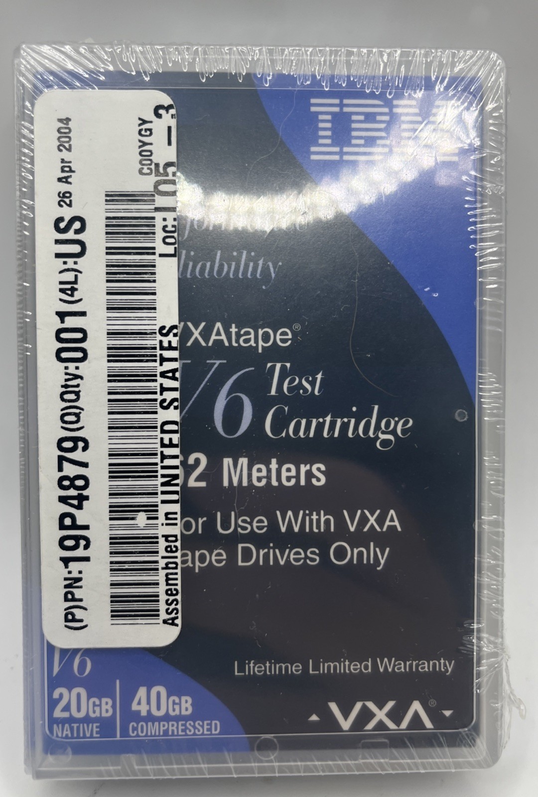 Genuine IBM VXA Tape X6 Data Cartridge 62 Meters 20/40GB 24R2134 Brand New...