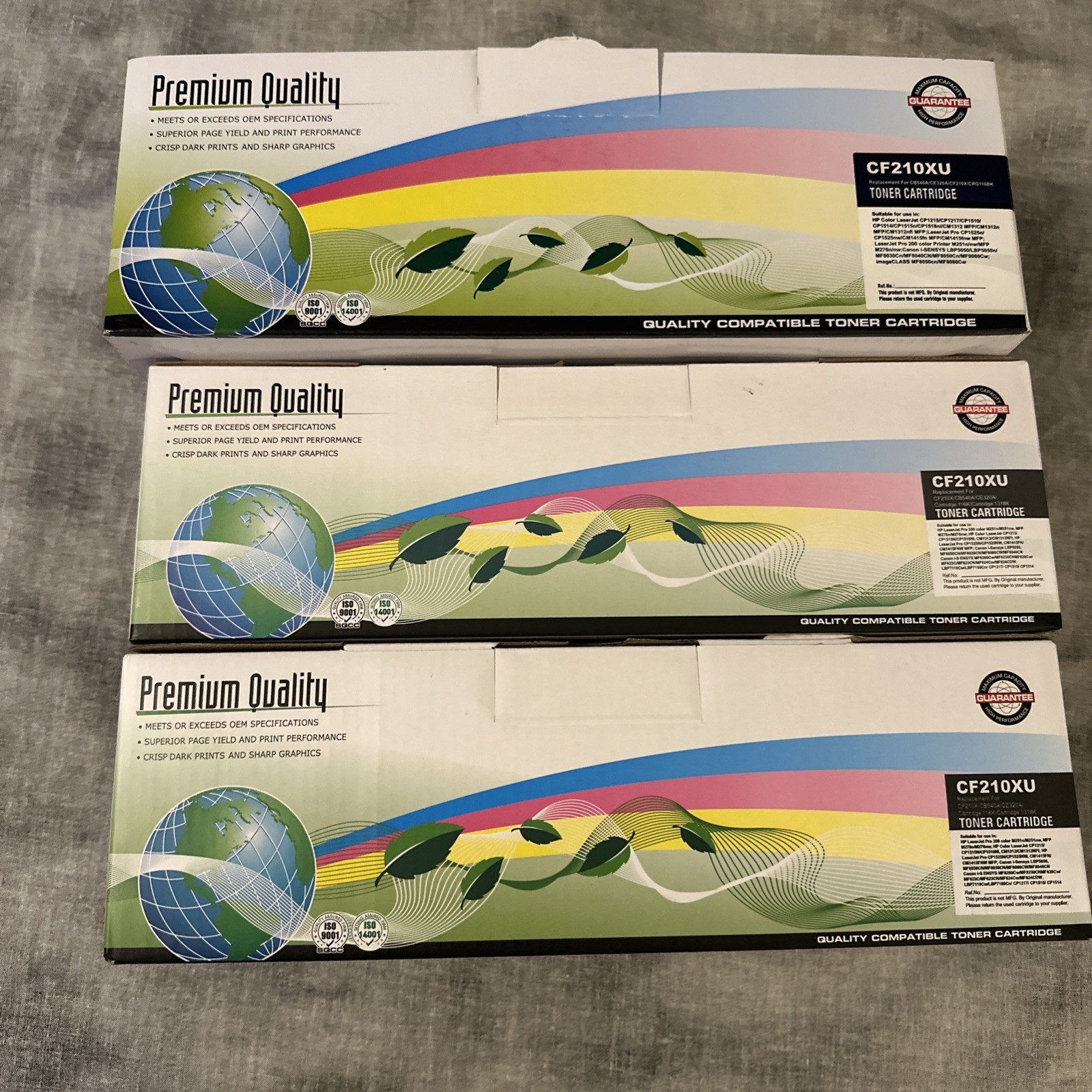 3x Black CF210X 131X High Yield toner For HP Pro 200 Color LaserJet M251nw M276