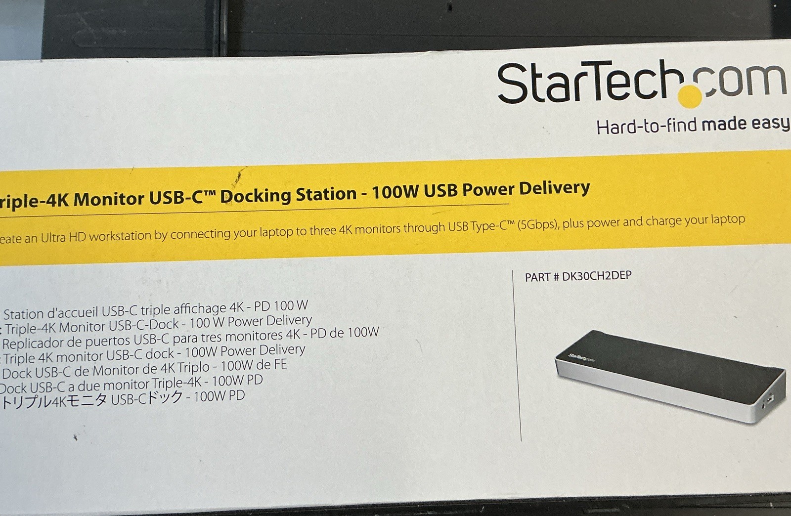 StarTech.com Triple-4K USB-C Docking Station 100W Power Delivery DK30CH2DEP