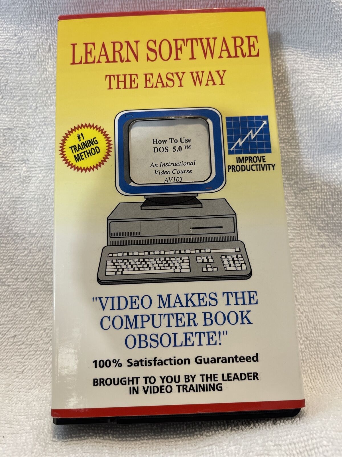 Learn Software the Easy Way DOS 5.0 original computer training VHS Rare copy VTG