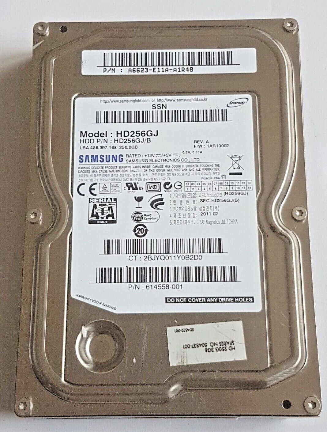 250GB SATA Samsung Spinpoint HD256GJ 7200rpm 16MB HDD 3.5" Internal Hard Drive