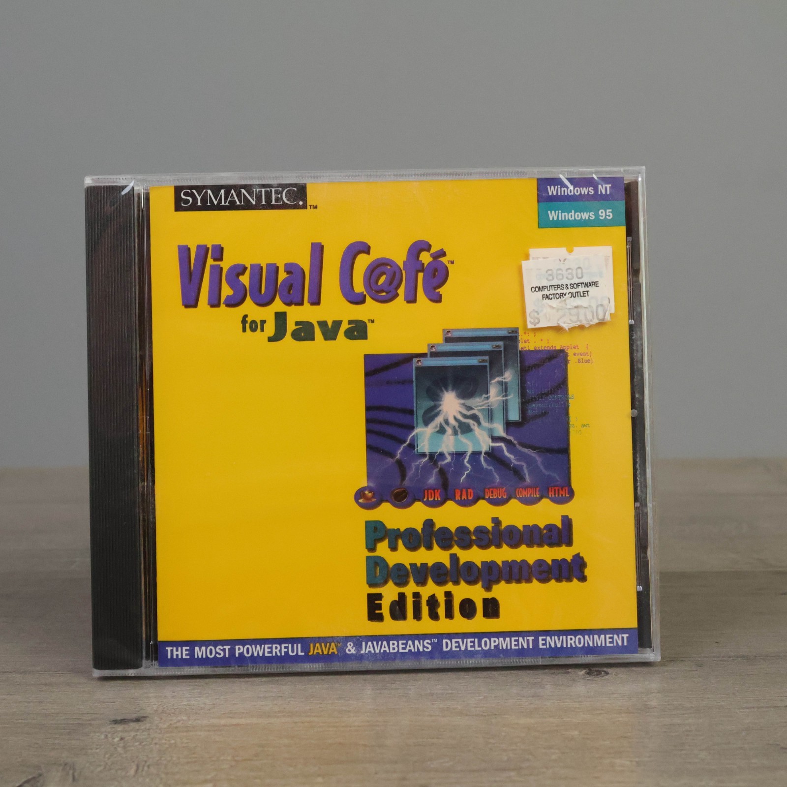 Rare NOS Symantec Visual Cafe For Java Database Development Edition New Sealed