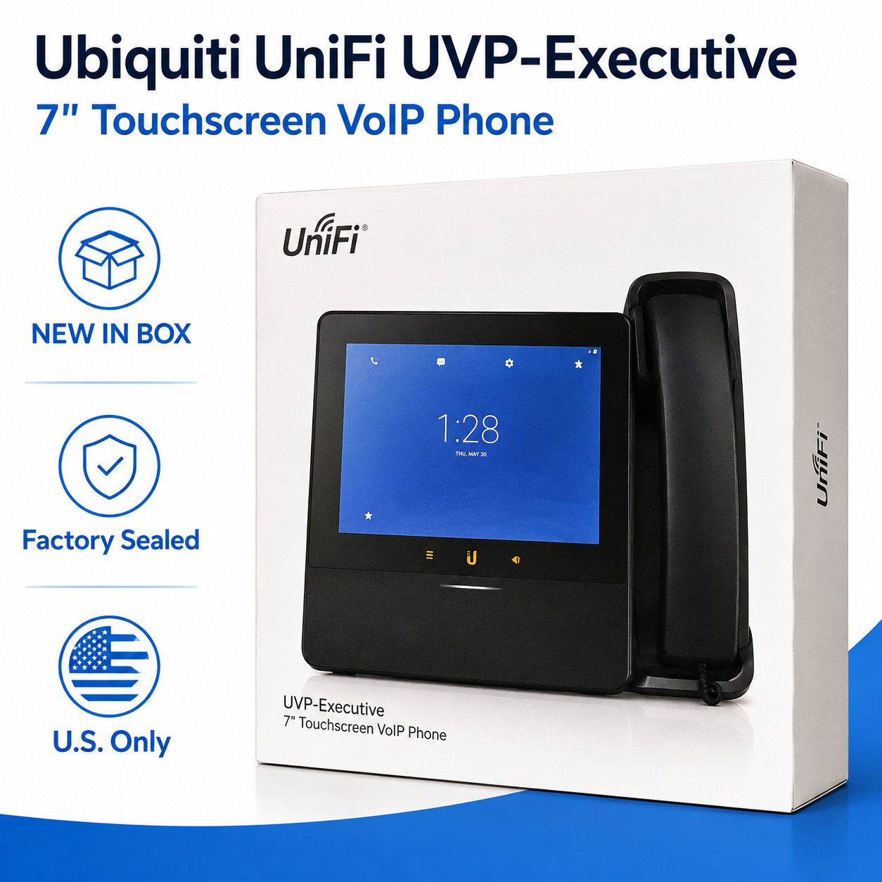 Ubiquiti UniFi UVP-Executive 7" Touchscreen Ent. VolP Phone - First Gen Locked