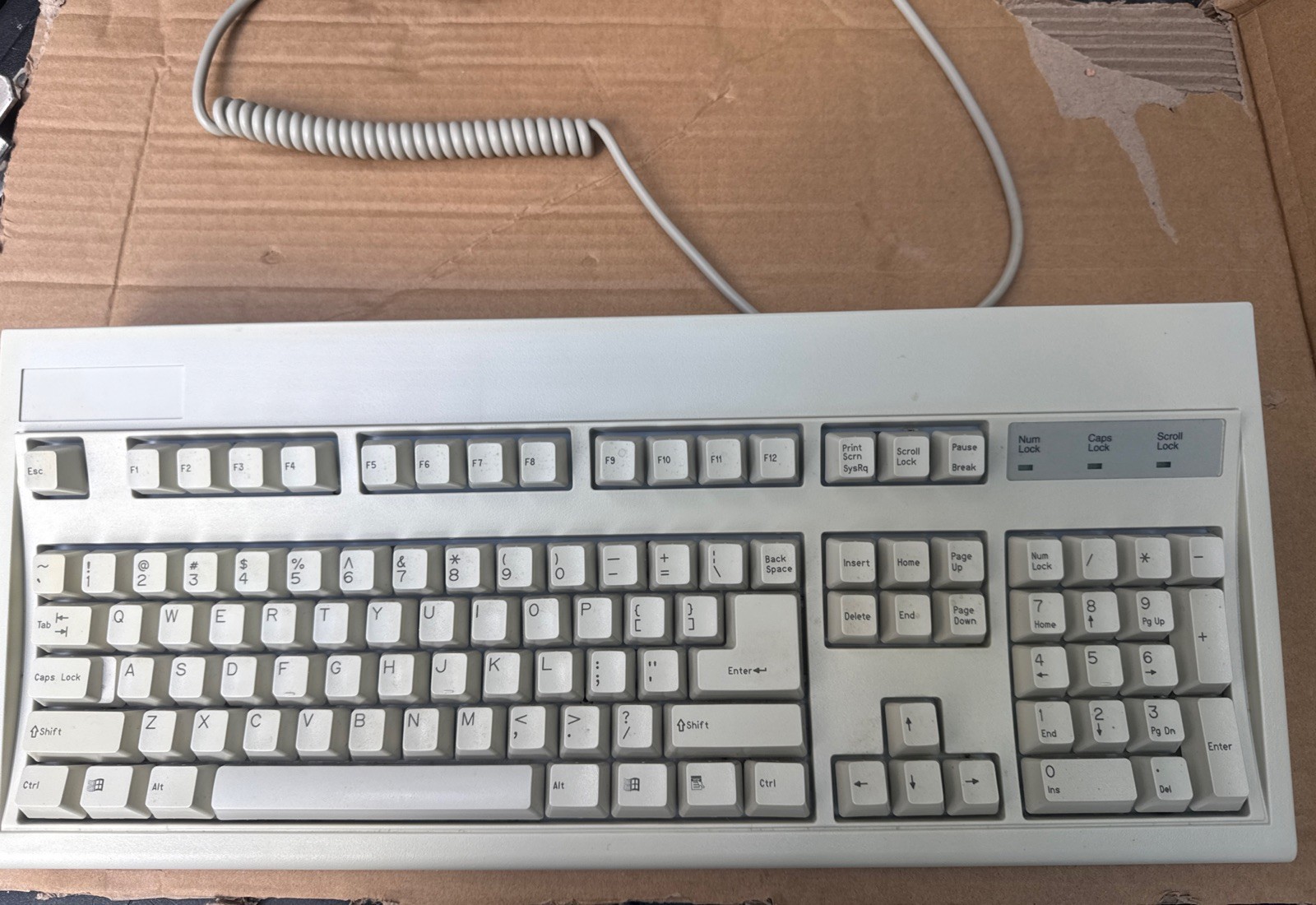 Vintage KeyTronic E03601QUS201-C Wired PS/2 Desktop Keyboard Clean and Clicky