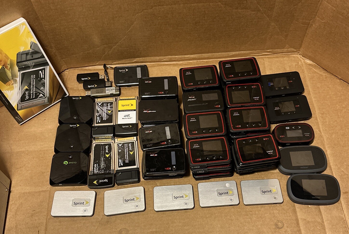 LOT of 71 Verizon, Sprint, Clear MiFi 6620L 4510 791L Wi-Fi Hotspot No Battery