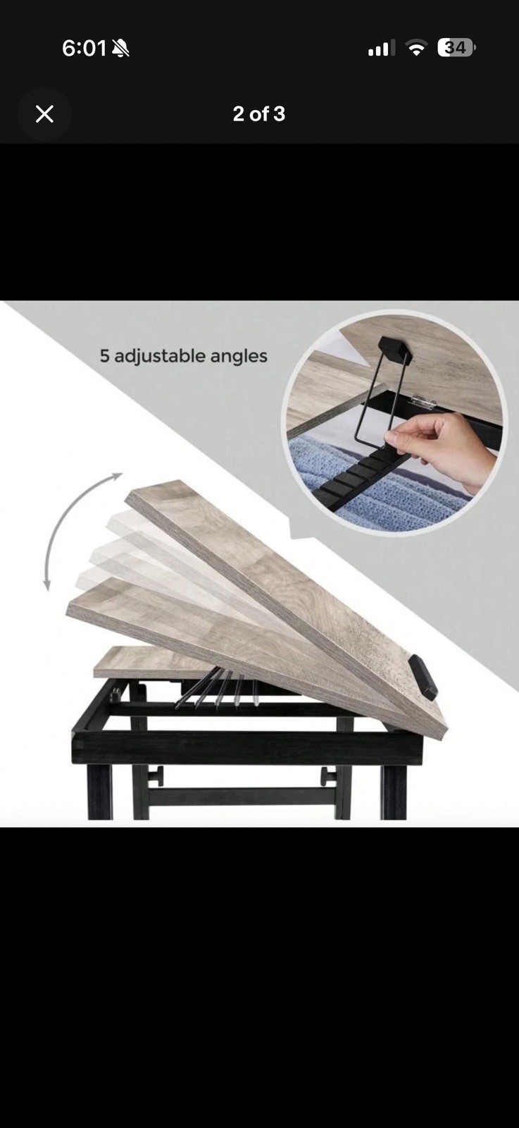 SONGMICS Bed Laptop Desk, Folding Bed Tray for Laptop  Rustic Brown