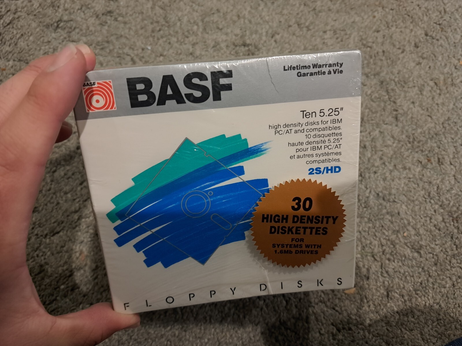 BASF 30 High Density Floppy Disks 5.25" 2S/HD SEALED IBM PC