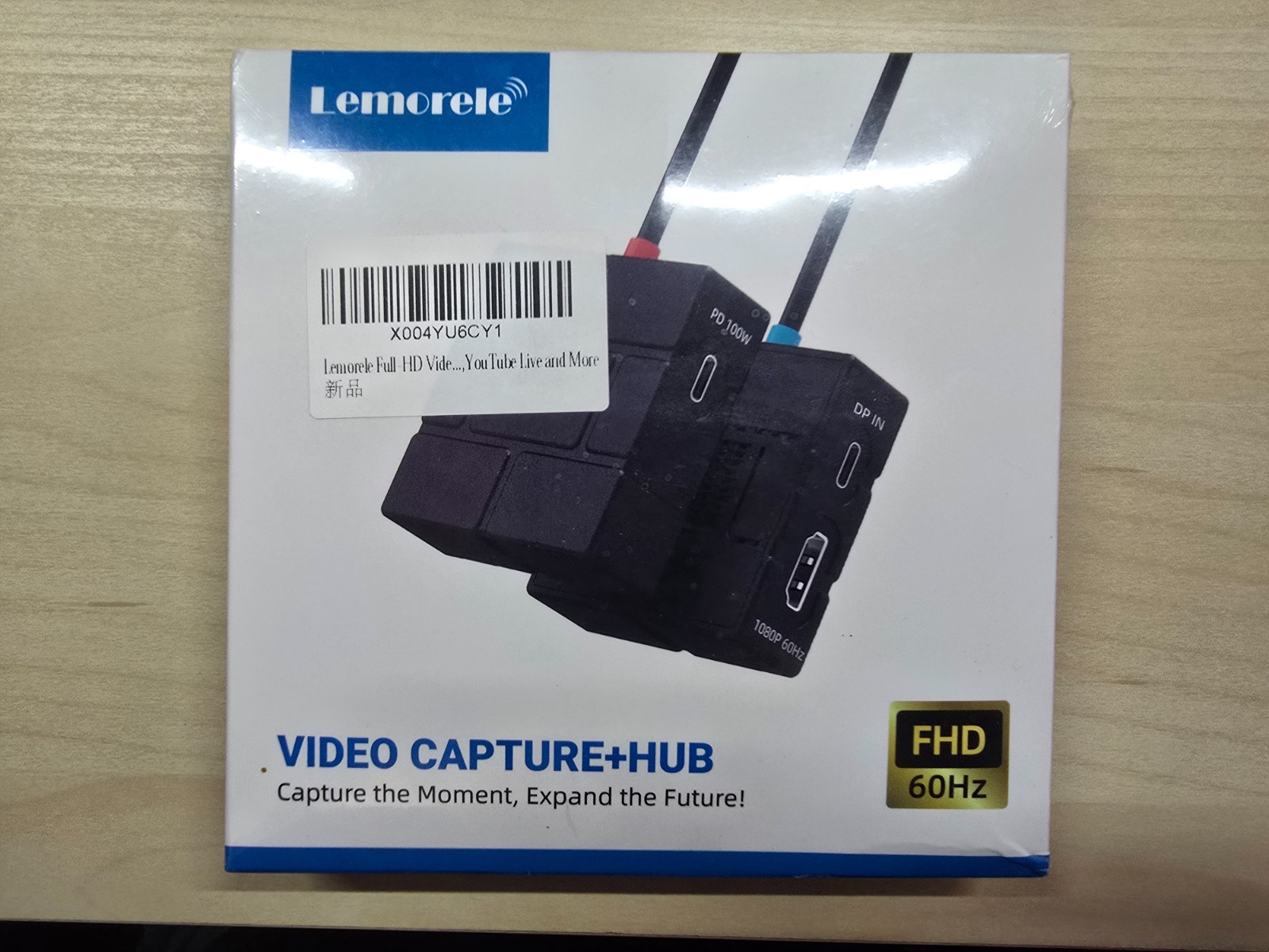 Lemorele USB-C Video Capture Hub 1080P 60FPS Capture Card with HDMI Loopout NIB