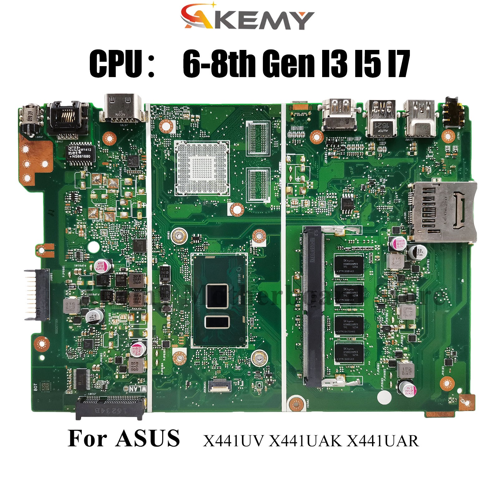X441UAK Motherboard For ASUS X441UVK X441UAR X441UB X441URK Mainboard W/CPU