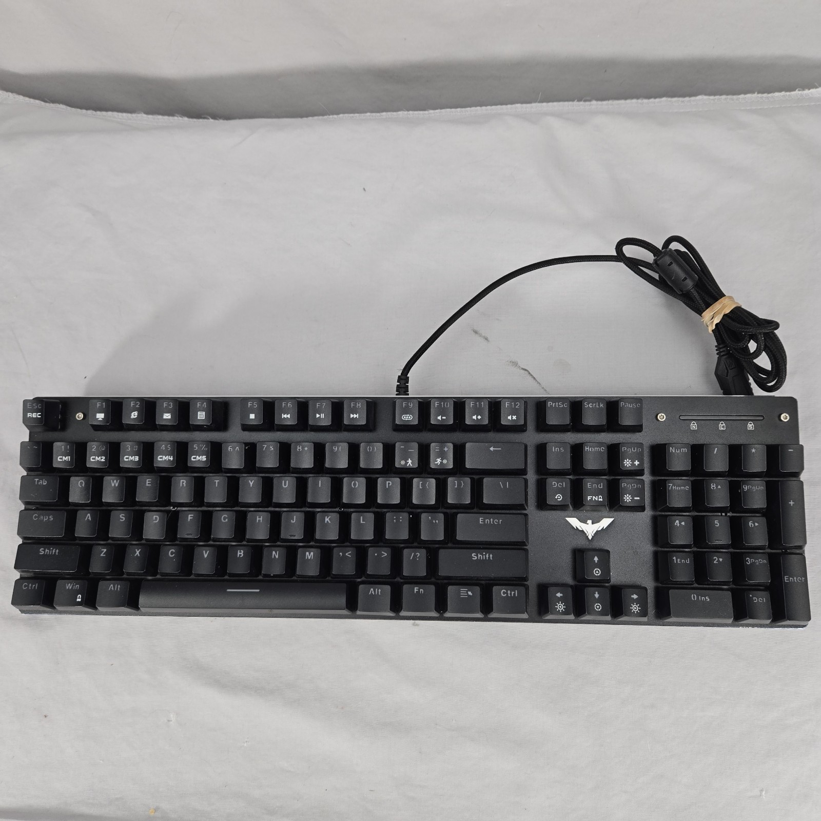 Havit Mechanical Blue Switches Gaming Backlit Keyboard HV-KB380L TESTED WORKING