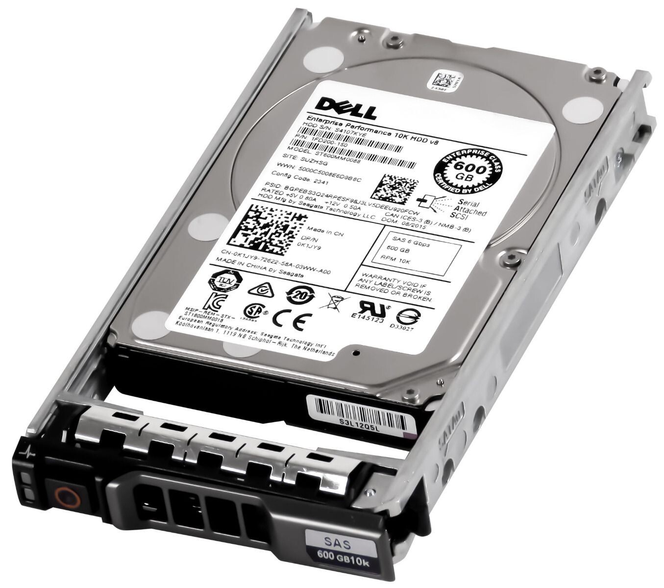 HARD DRIVE DELL K1JY9 K1JY9 ST600MM0088 600GB 10000RPM 128MB SAS-2 2.5'' inch
