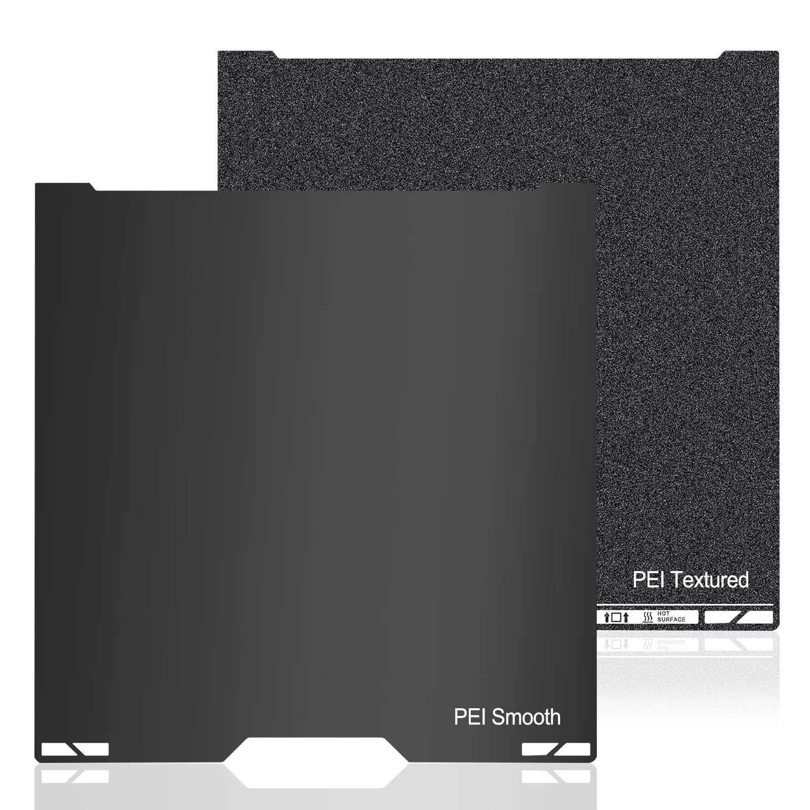 HIKUDIY 335×325mm Double-Sided PEI Build Plate for Bambu Lab H2C/A2L, Black S...