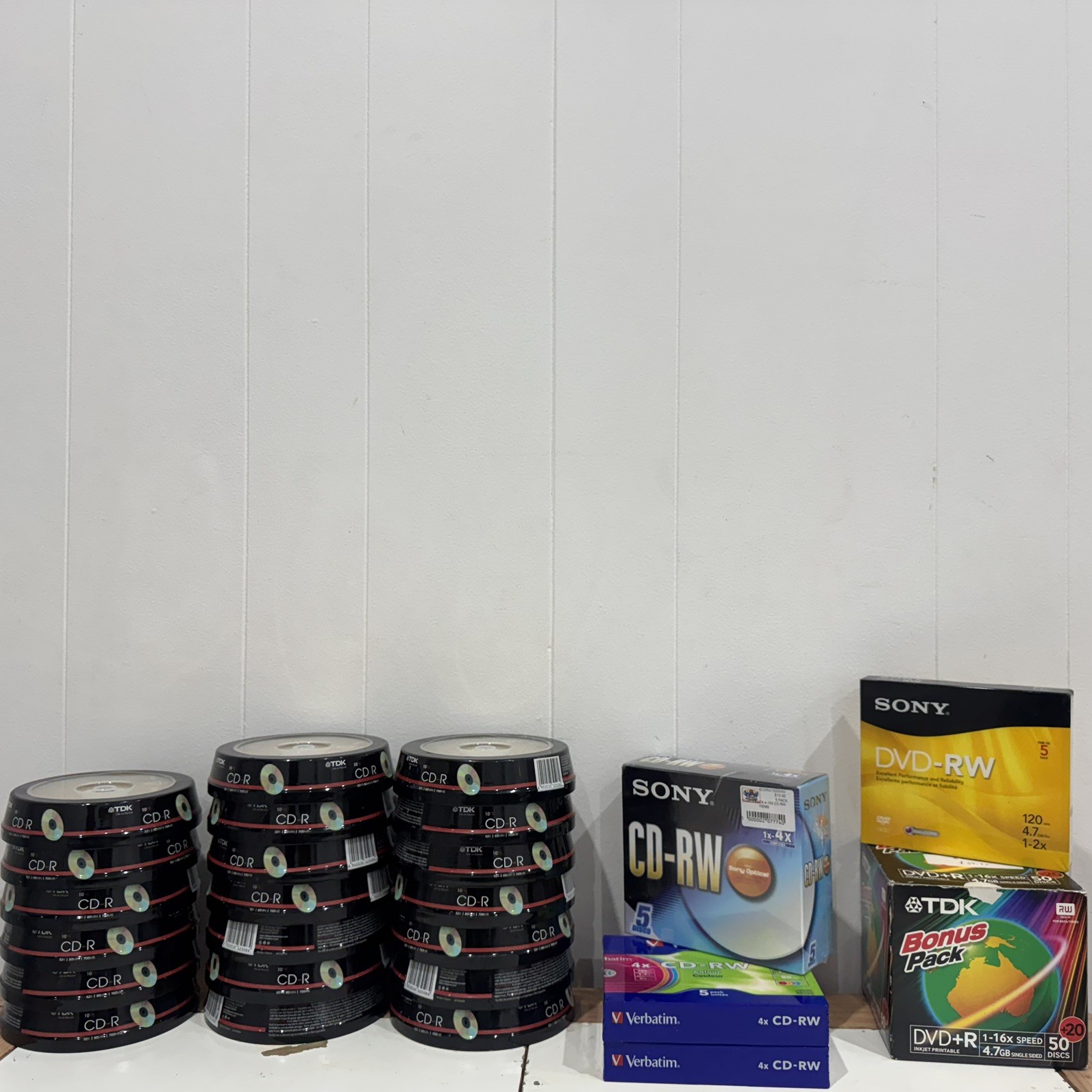 BULK CD-R DVD-RW DVD-R TDK Sony Verbatim 700MB 80min Blank Recordable Discs 