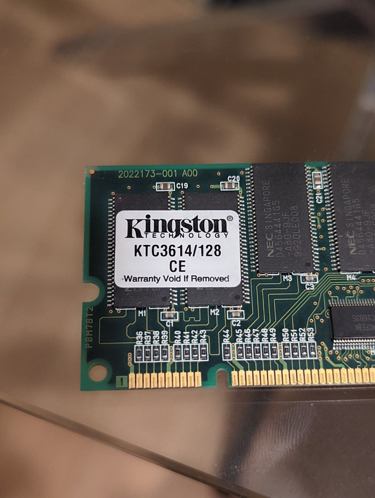 KTC-3614/128-CE Kingston 128MB 100MHz ECC Registered CL2 168-Pin DIMM Memory