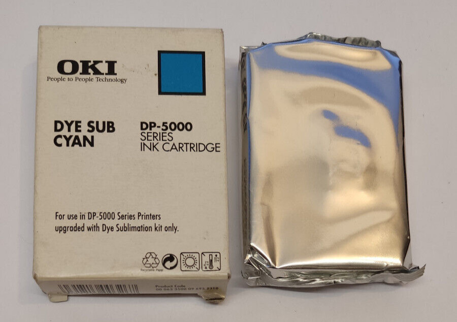 1x OKI DP-5000 series ink cartridge DYE SUB CYAN cassette ribbon