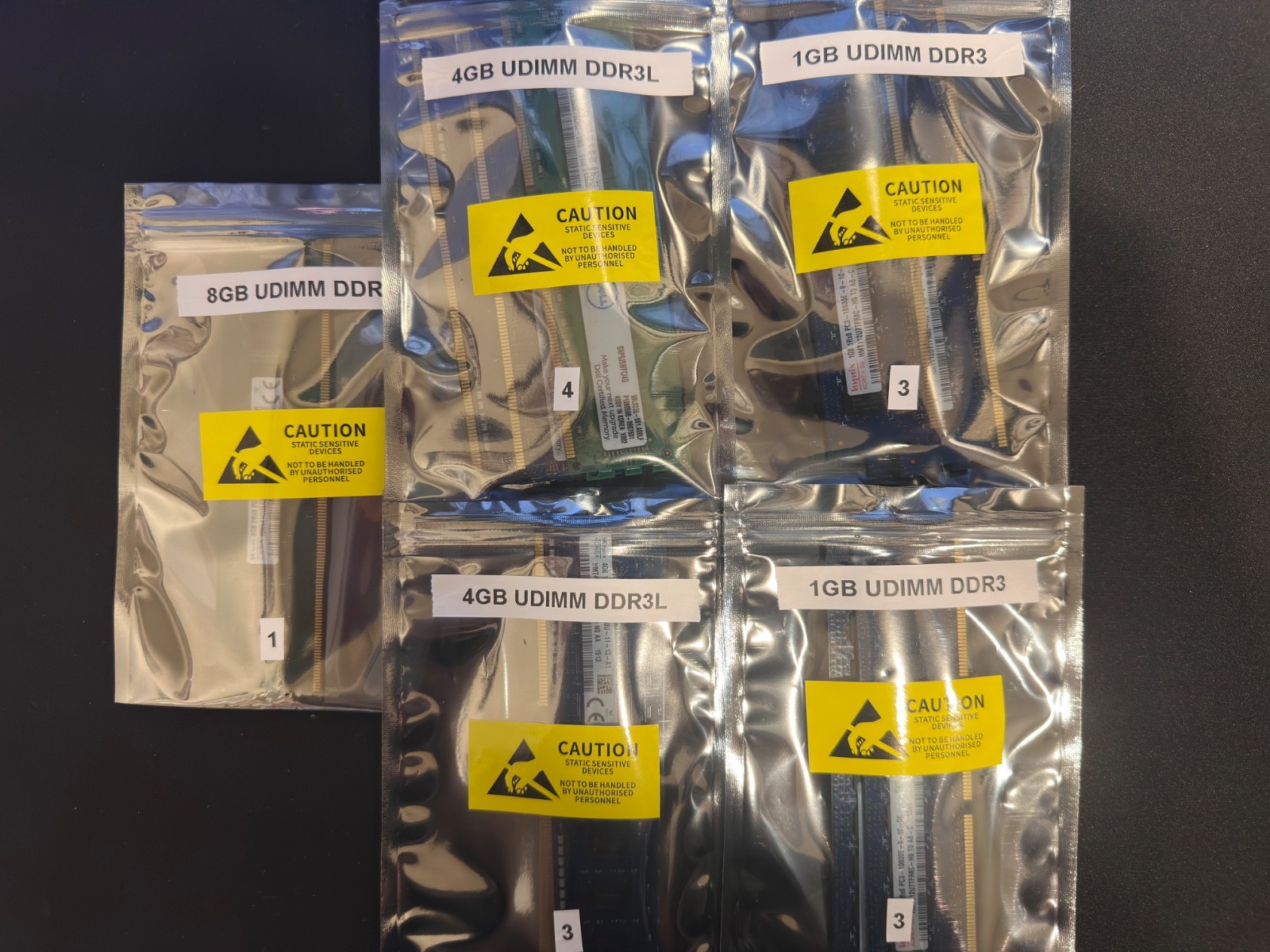 LOT OF 14, 8GB, 4GB, 1GB UDIMM DDR3(L) PC/Server RAM Mixed Speed and Brand