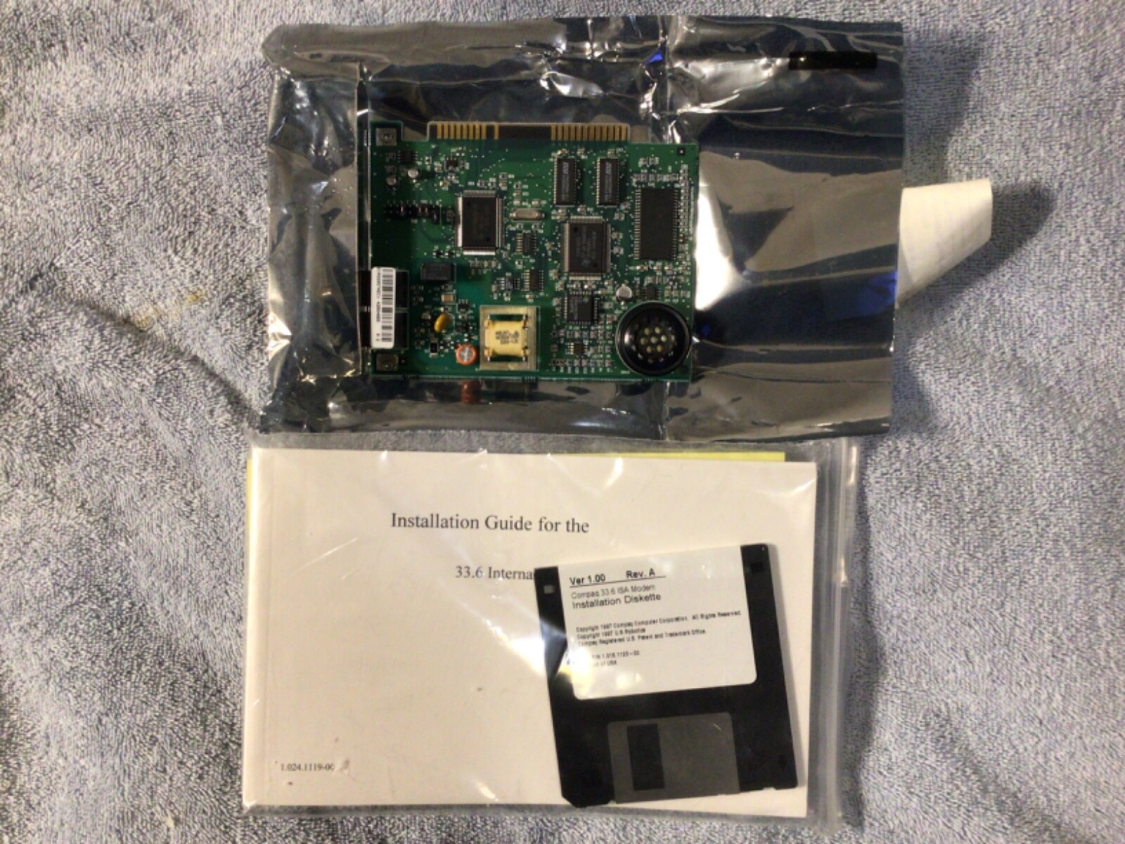 Vintage COMPAQ US Robotics Internal Modem Board 295106-001 New w/Installation Bk