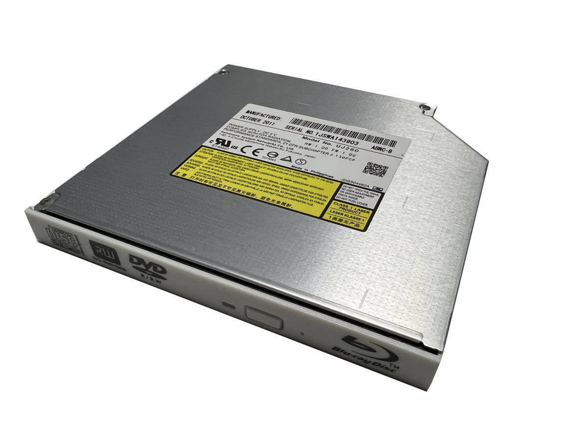 Panasonic UJ-260 BDXL Blu-ray DVD CD Burner Player 12.7 SATA Optical Drive White