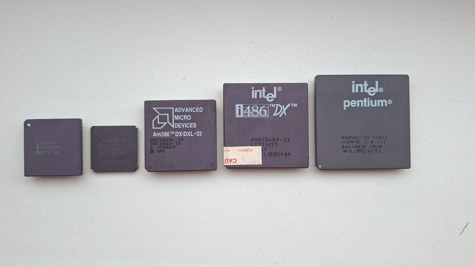 CPU collection 186 286 386 486 Pentium Intel vintage CPU GOLD QTY: 5