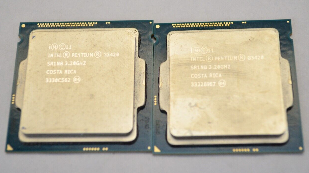 LOT OF 2 Intel Pentium G3420 3.20GHz Dual-Core Processor SR1NB