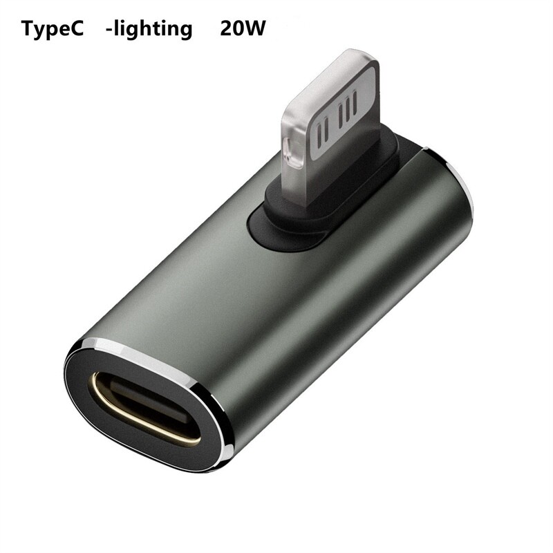 For iPhone Charge Adapter 2x Pack Female to 8 Pin Male Converter 20W USB-C PD