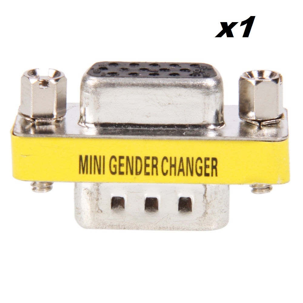 New 15 Pin VGA SVGA Female to Male Gender Changer Coupler Adapter wholesale lots